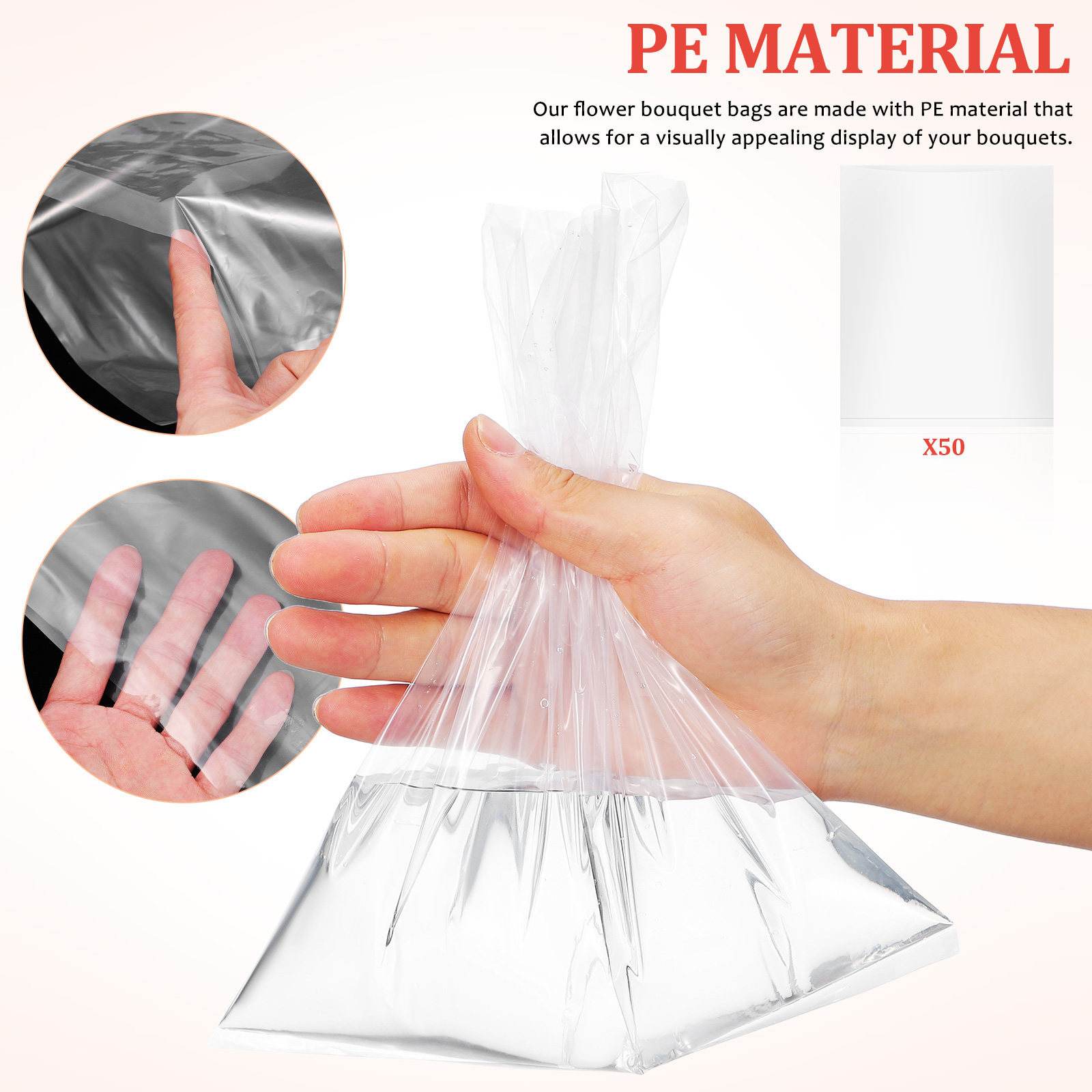 50pcs Flower Bags Plastic Fres - đánh giá và giá Nutrition & Fitness Hub
