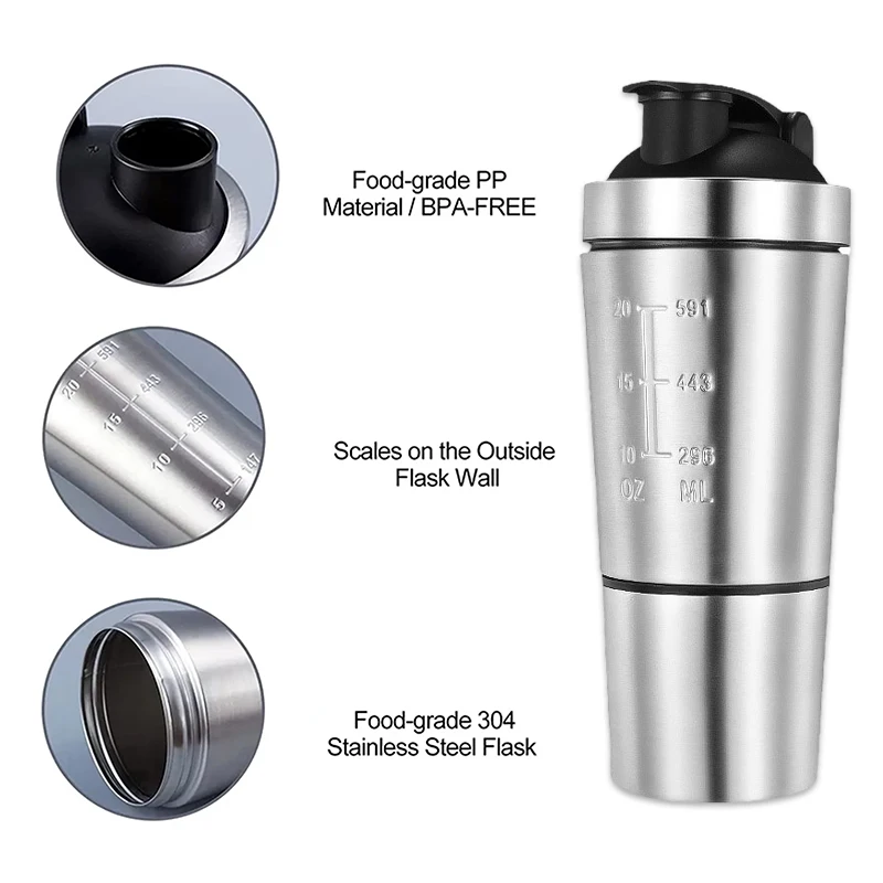 Stainless Steel Protein Shaker - đánh giá và giá Nutrition Sports Fitness
