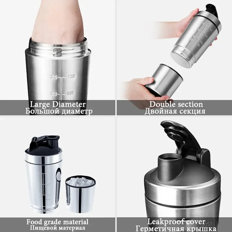 Stainless Steel Protein Shaker - đánh giá và giá Nutrition Sports Fitness